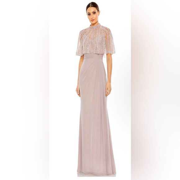 Mac Duggal Dresses & Skirts - Mac Duggal 20467 evening gown in Rose with cape size 8 NWT